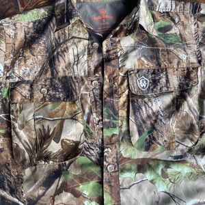 Like new youth small game winner camo shirt